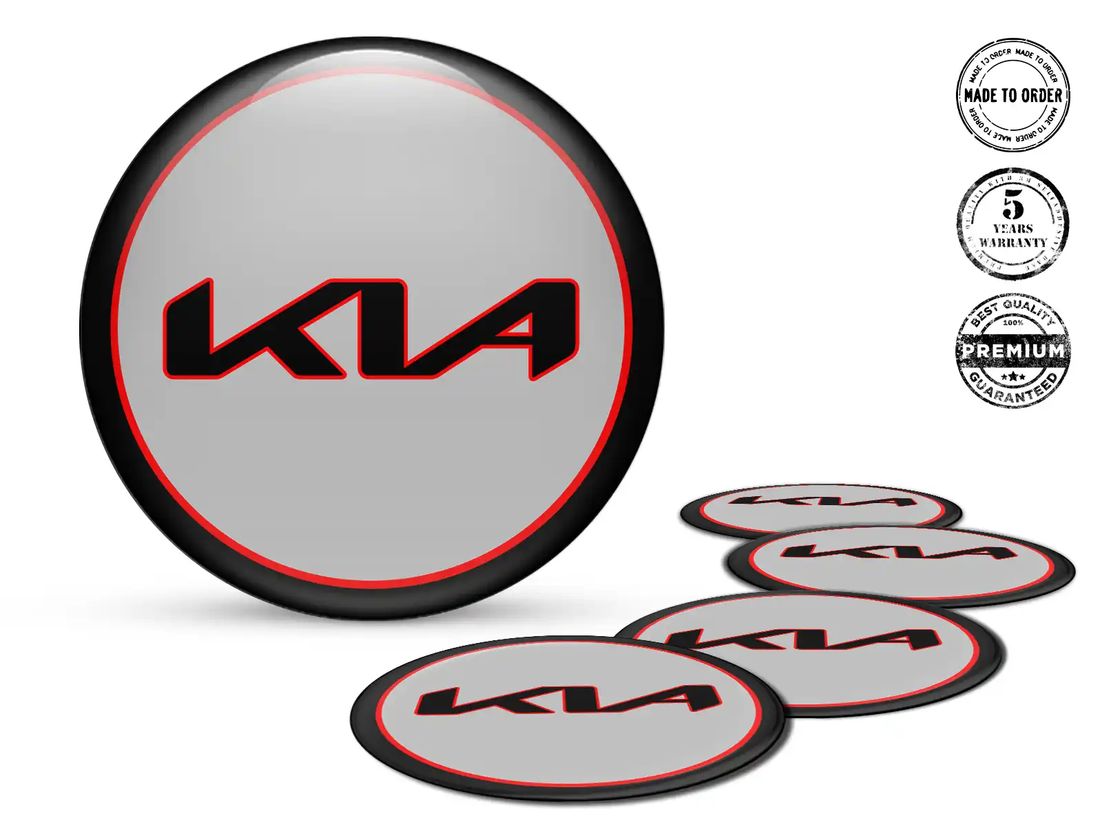 KIA Harzgewölbte Aufkleber Rennsport-Felgenlogos